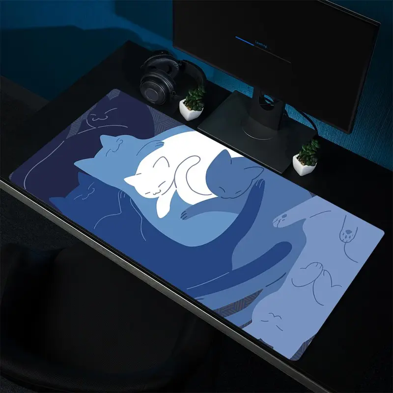 Cute Cat Pattern Mouse Pad, 1 Count Non-slip Mouse Pad, Office Mouse Mat, Gaming Keyboard Mat, HD Print Rectangle Gaming Mouse Pad 0