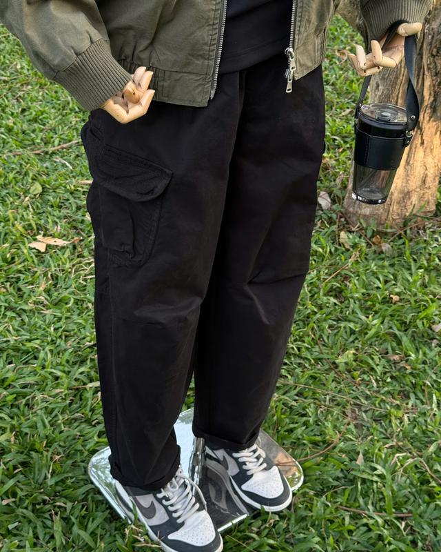 Quần Kaki Baggy Nam Túi Hộp, Quần Cargo Pants Menswear Form Rộng Chất liệu Cotton Kaki TOL D106 5
