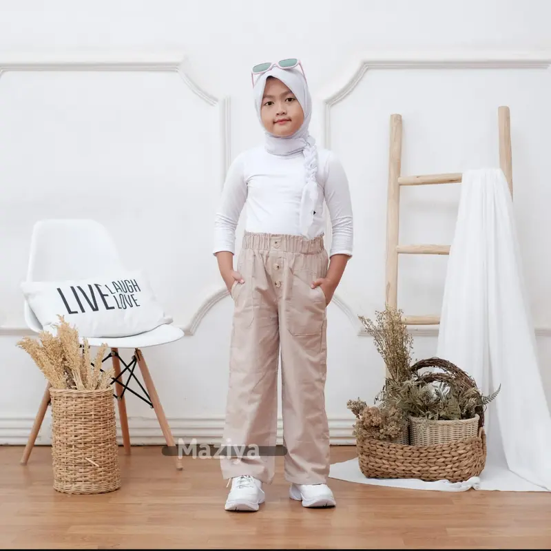 Kulot Linen Anak 6-12 tahun celana perempuan 3