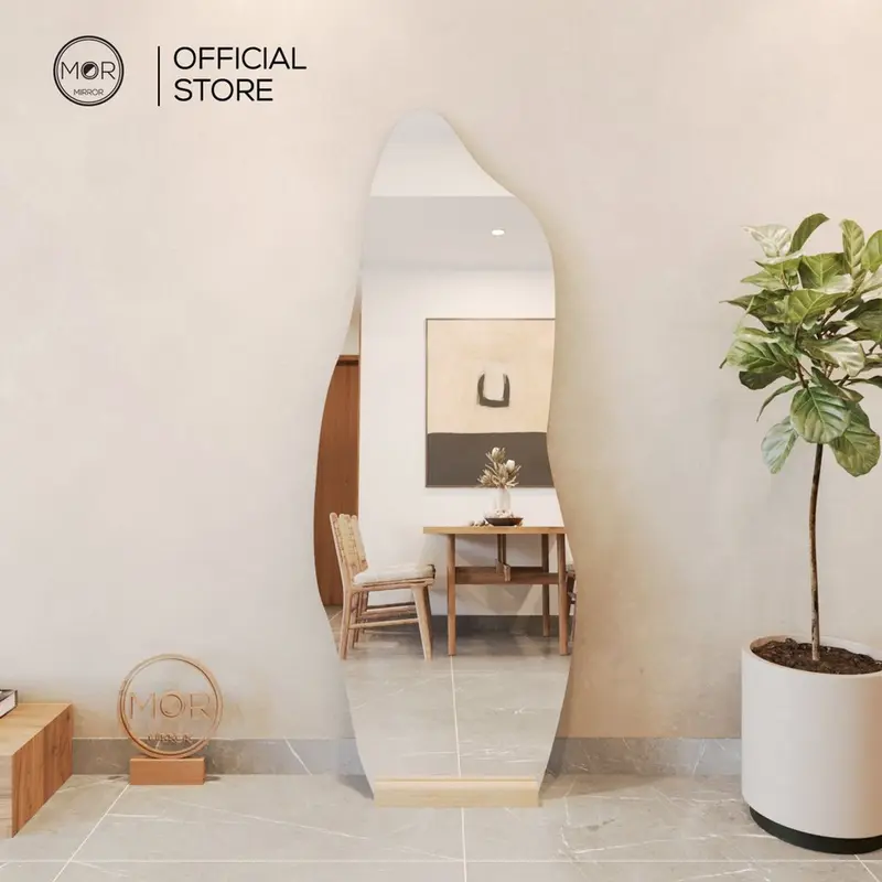 Gương Toàn Thân Cảm Ứng LED Cao Cấp MOR MIRROR 50x150cm - Đế Gỗ & Phụ Kiện Decor Phòng Trang Trí Nhà 2