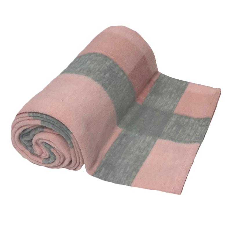 Dreamscene Tartan Check Throw Over Bed Warm Soft Blanket, Blush - 120 x 150 cm 2