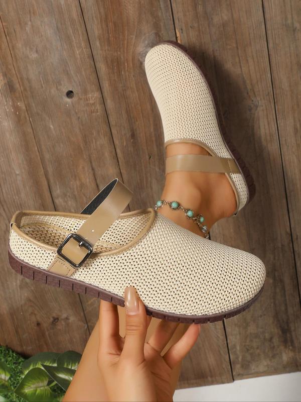 Women's Fashionable Mesh Breathable Slip on Sandals, Casual Comfortable Flat Sandals for Daily Wear, Lightweight Breathable Shoes for Women & Girls 0