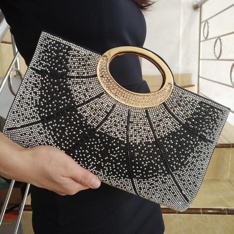 Tas Pesta Kondangan Wanita Import Premium Kekinian Mewah Elegan Terbaru Crystal Clutch Bag 88533 4
