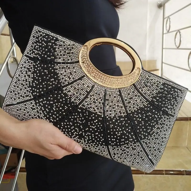 Tas Pesta Kondangan Wanita Import Premium Kekinian Mewah Elegan Terbaru Crystal Clutch Bag 88533 3