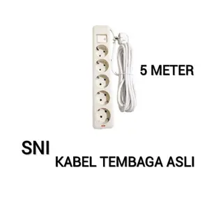 Stop Kontak Kabel 3Meter&5Meter/3LUBANG,4LUBANG,5LUBANG/Kabel Tembaga/SNI