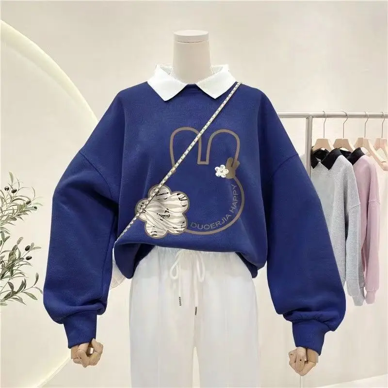 Bộ Đồ Phong Cách Preppy Cho Trẻ Lớn Hơn, Học Sinh Nữ, Phong Cách Phương Tây, Thời Trang Thường Ngày, Áo Len Dài Tay Có Cổ Polo + Quần Thường Ngày, Bộ Hai Mảnh