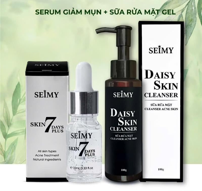 Combo 1 sữa rửa mặt + 1 serum skin 7 days plus Sạch sâu dưỡng sáng da