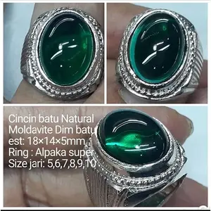 CINCIN BATU NATURAL GREEN MOLDAVITE HG A1