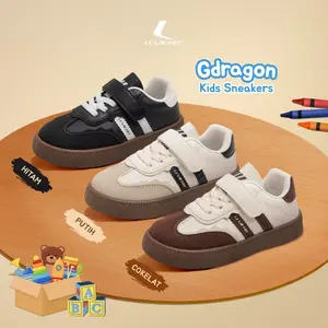 LVR Gdragon  SIZE 26-36 Sepatu Anak Sneakers Tali Tempel Casual LV0693