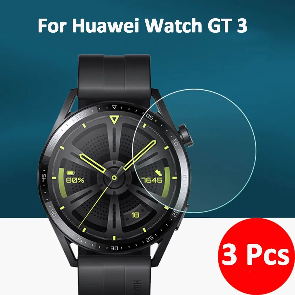 3Pcs HD 46MM Hard Films Tempered Glass Screen Protector Protective For Huawei Watch GT 3 46mm GT Runner