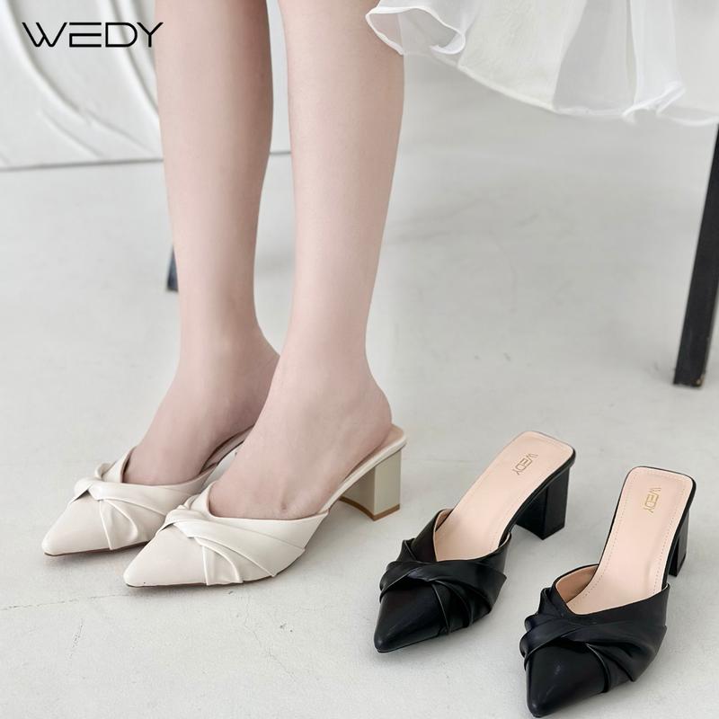 Product Introduction of [Hình thật]Dép nữ đế cao tôn dáng, Dép sục cao gót 7 phân dép nữ hottrend 2023 WD2316 Shoes GiàY DéP đế Cao Su Len 10