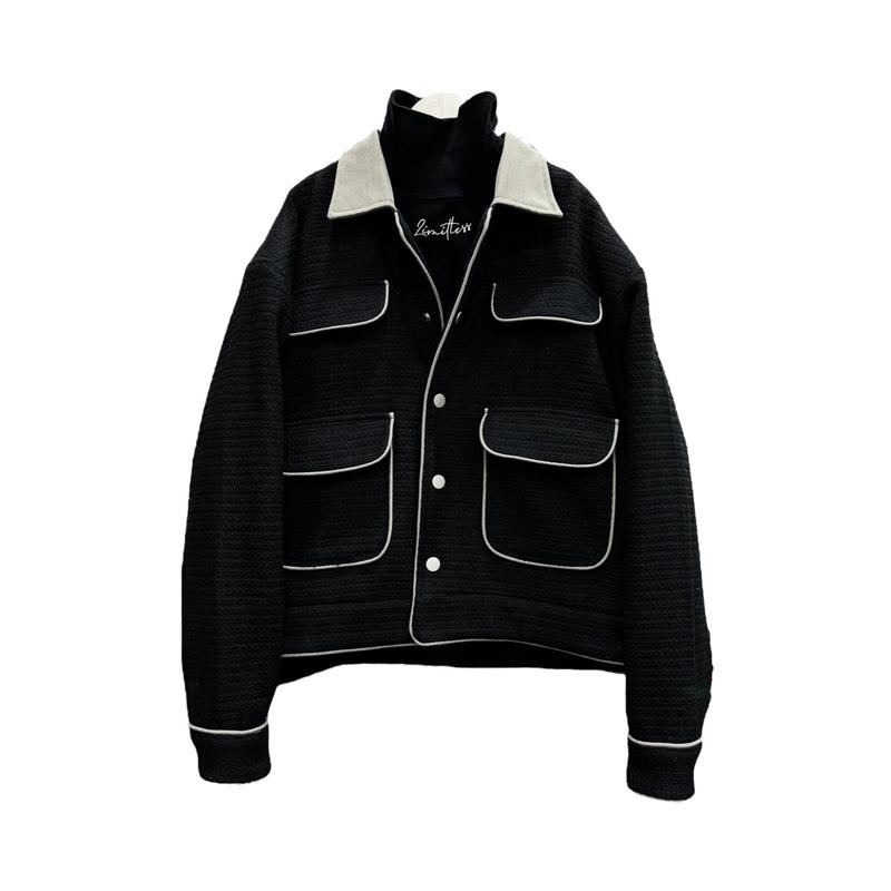 Áo Khoác Dạ Tweed Nam, Thiết Kế Viền Nổi Bật, Cá Tính aokhoac nam