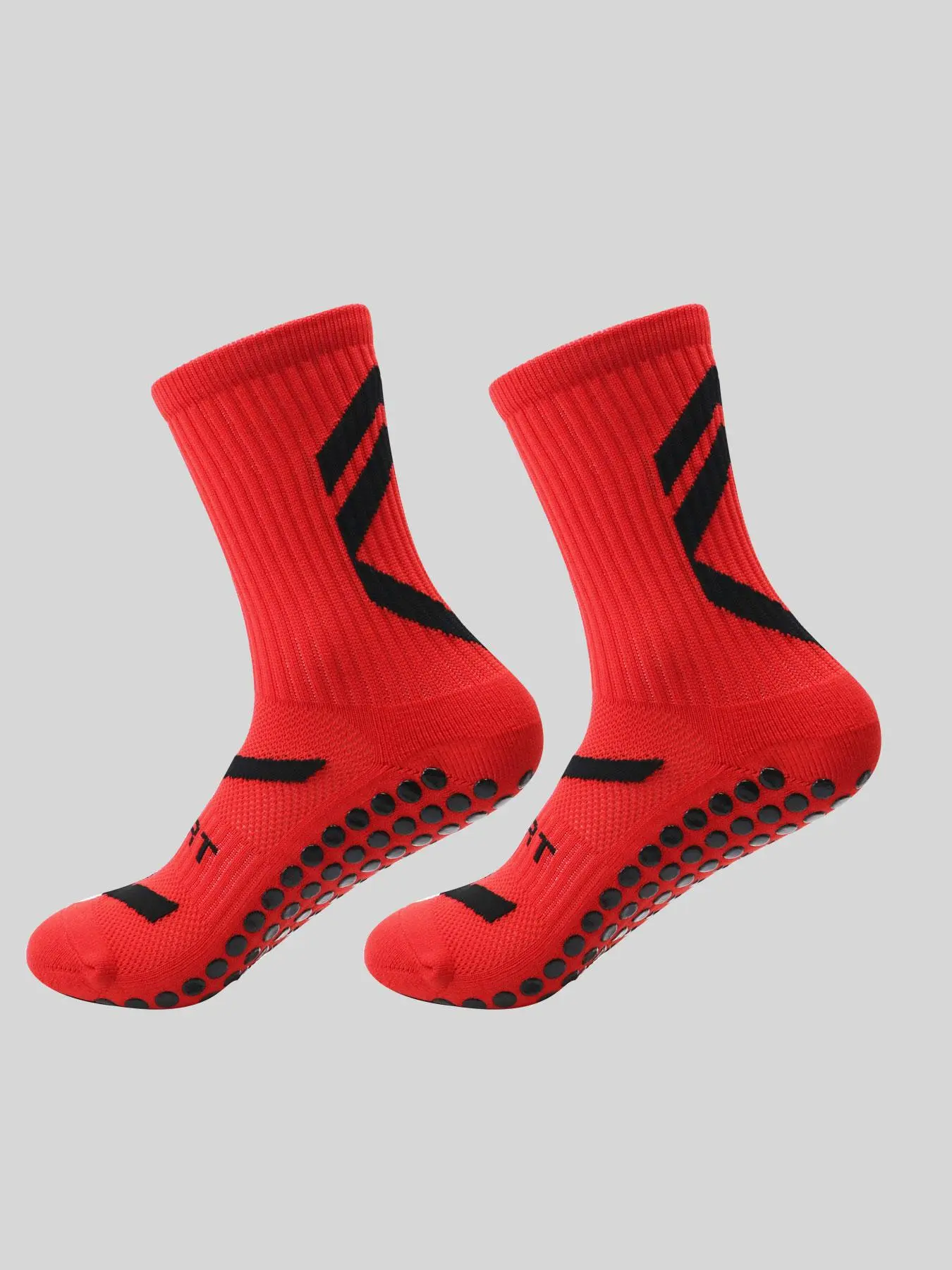 Men's Summer Colorblock Non-slip Athletic Socks, Sporty Breathable Comfortable Crew Socks for Running Jogging, Men's Socks for All Seasons