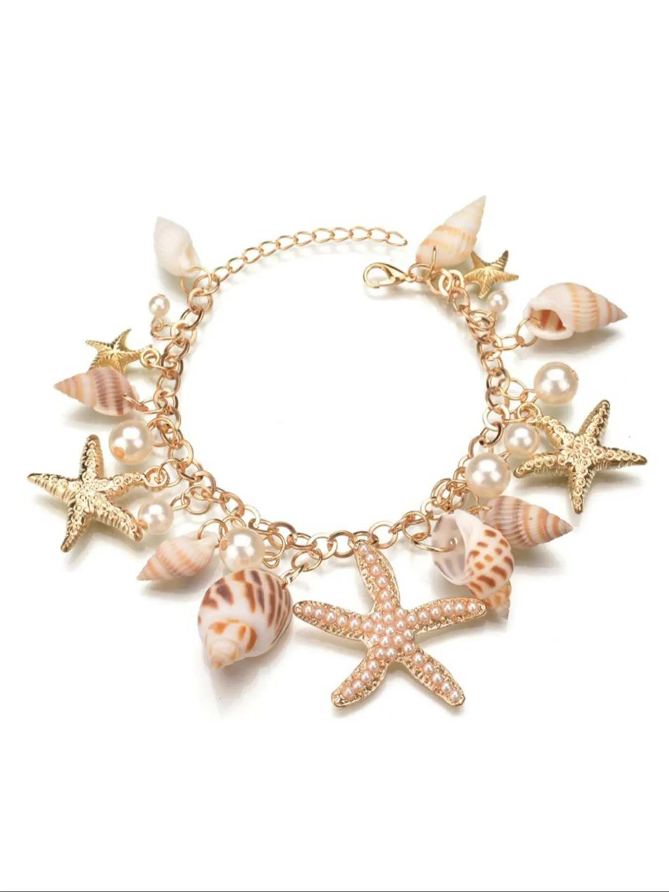 Shell Design Bracelet, Fashionable Adjustable Strap Bracelet for Women & Girls, Fashion Jewelry for Party, Daily Clothing Decor, Trendy All-match & Exquisite Jewelry for Birthday Gift