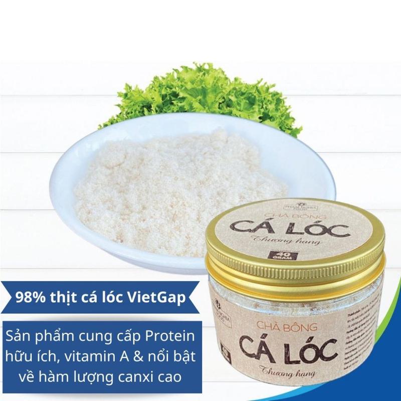 Chà bông cá lóc thượng hạng Phamnghiafood hũ 40gr Chua Snack 1