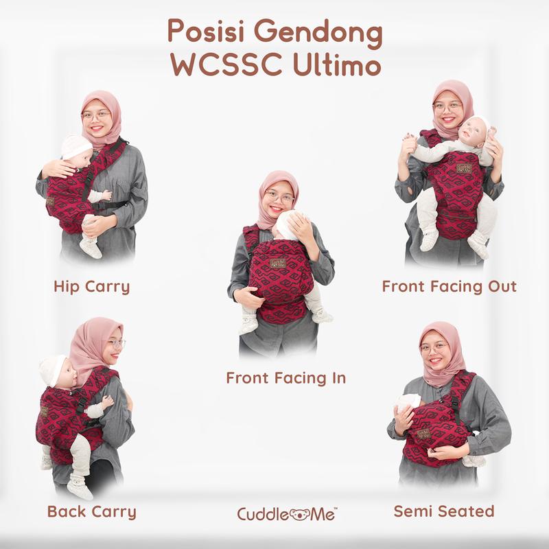 Product Introduction of WCSSC Ultimo Cuddleme gendongan depan bayi Gendong Hipseat 5