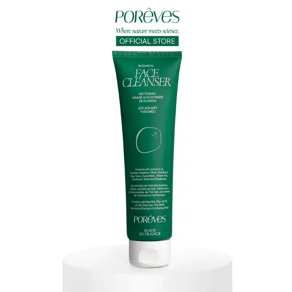 [XK] (HSD 11/2025) PORÊVES Gel Rửa Mặt SRM Thảo Mộc Sạch Sâu, Dịu Nhẹ BOTANICAL FACE CLEANSER 150ml | Skincare Nam Nữ Làm Đẹp Da