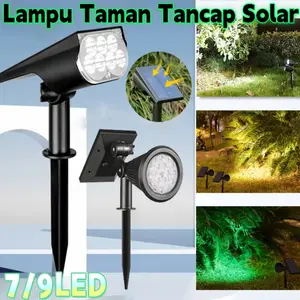 Lampu Taman Tancap Solar Cell Lampu Taman Tenaga Surya 7/18 LED Super Terang Outdoor Lampu Tancap waterproof lampu  sinar  matahari  otomatis