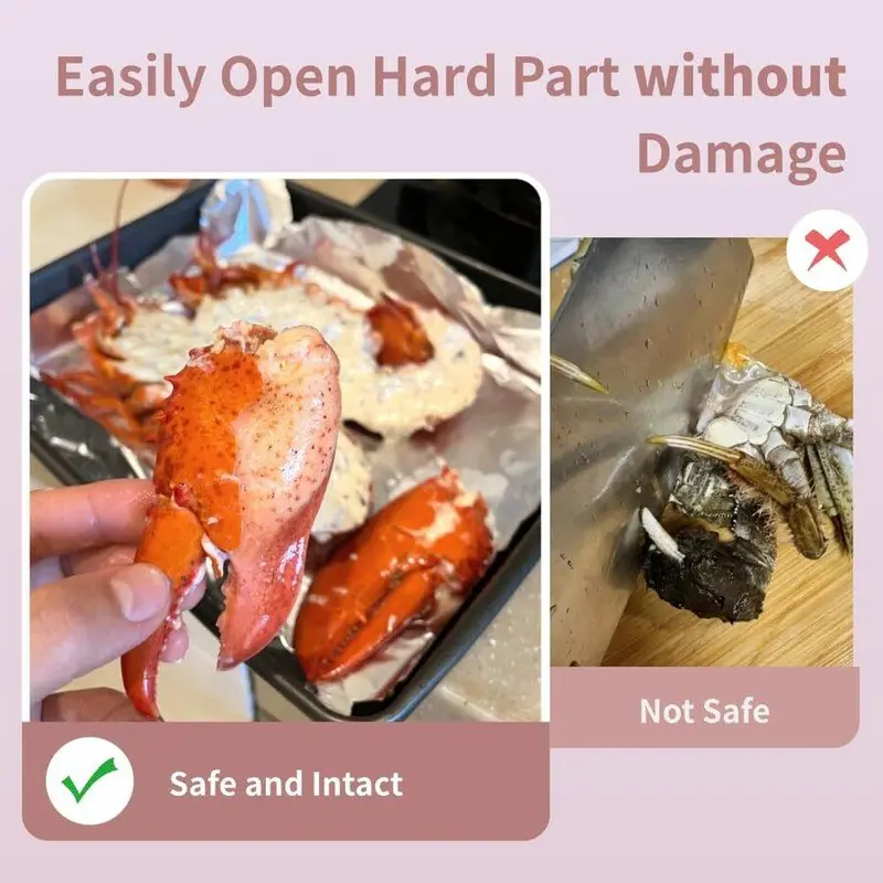 Crab Cracker with Tools, 1 Set Portable Crab Leg Cracker, Multifunctional Kitchen Seafood Tool, Household Crab Cracker, Outdoor Picnic Tool 4