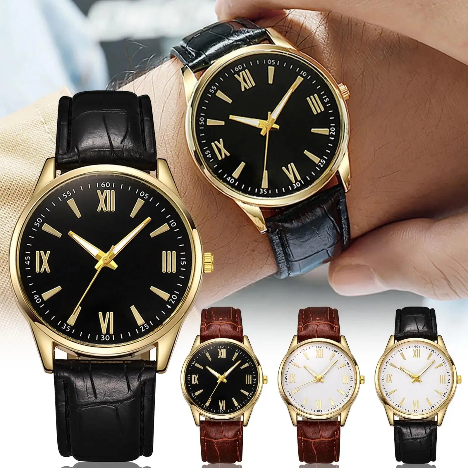 Đồng Hồ Tối Giản Sang Trọng, Bán Chạy, Dành Cho Phụ Nữ Và Nam Giới, Dây Da Siêu Mỏng, Đồng Hồ Đeo Tay Doanh Nhân Nam, Đồng Hồ Thạch Anh Thường Ngày [Thanh Toán Khi Nhận Hàng]