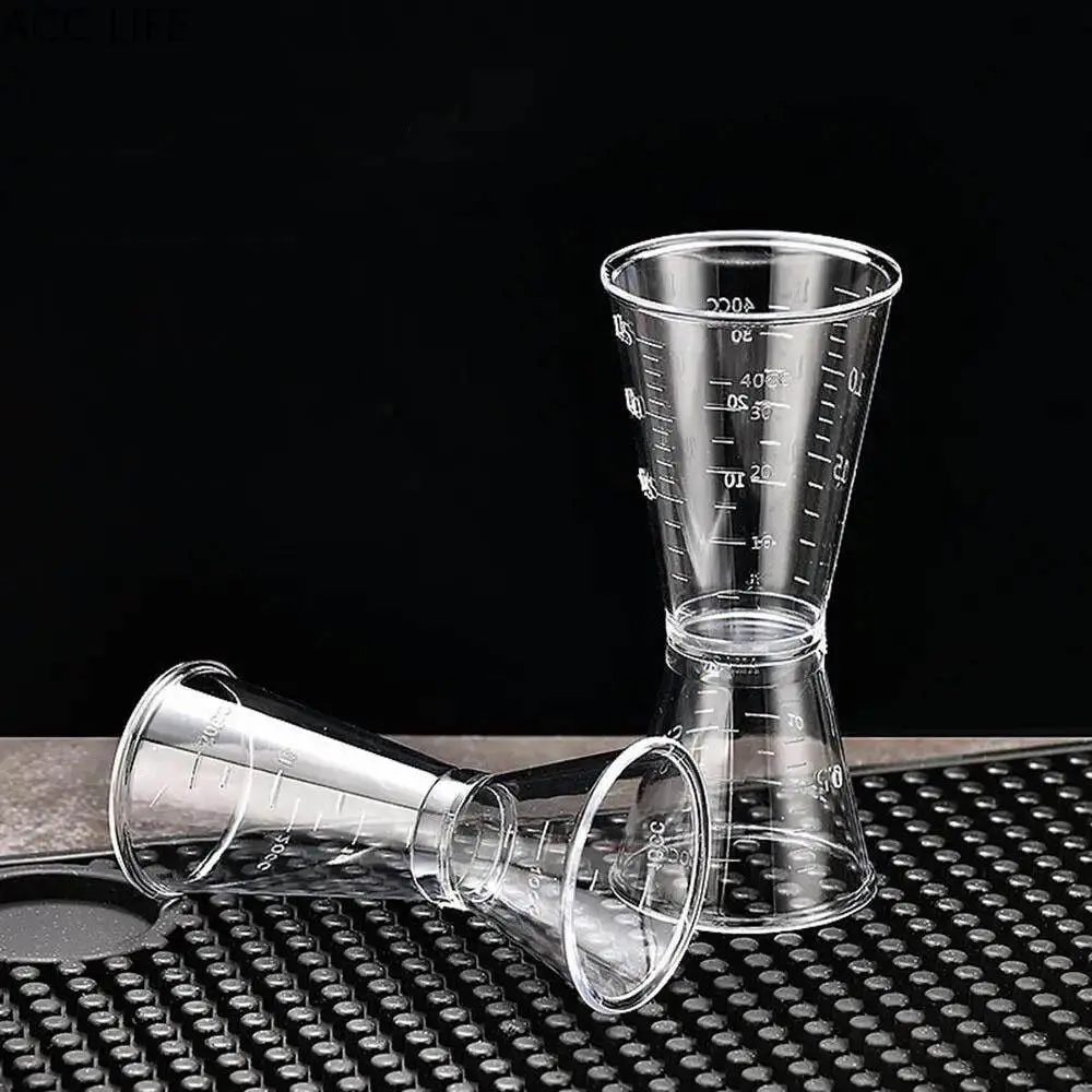 Bar Accessories Double-headed Resin Cocktail Measure Cup with Scale Transparent Ounce Measuring Cup 10-20ml/20-40ml Cocktail Jigger Milk Tea Shop