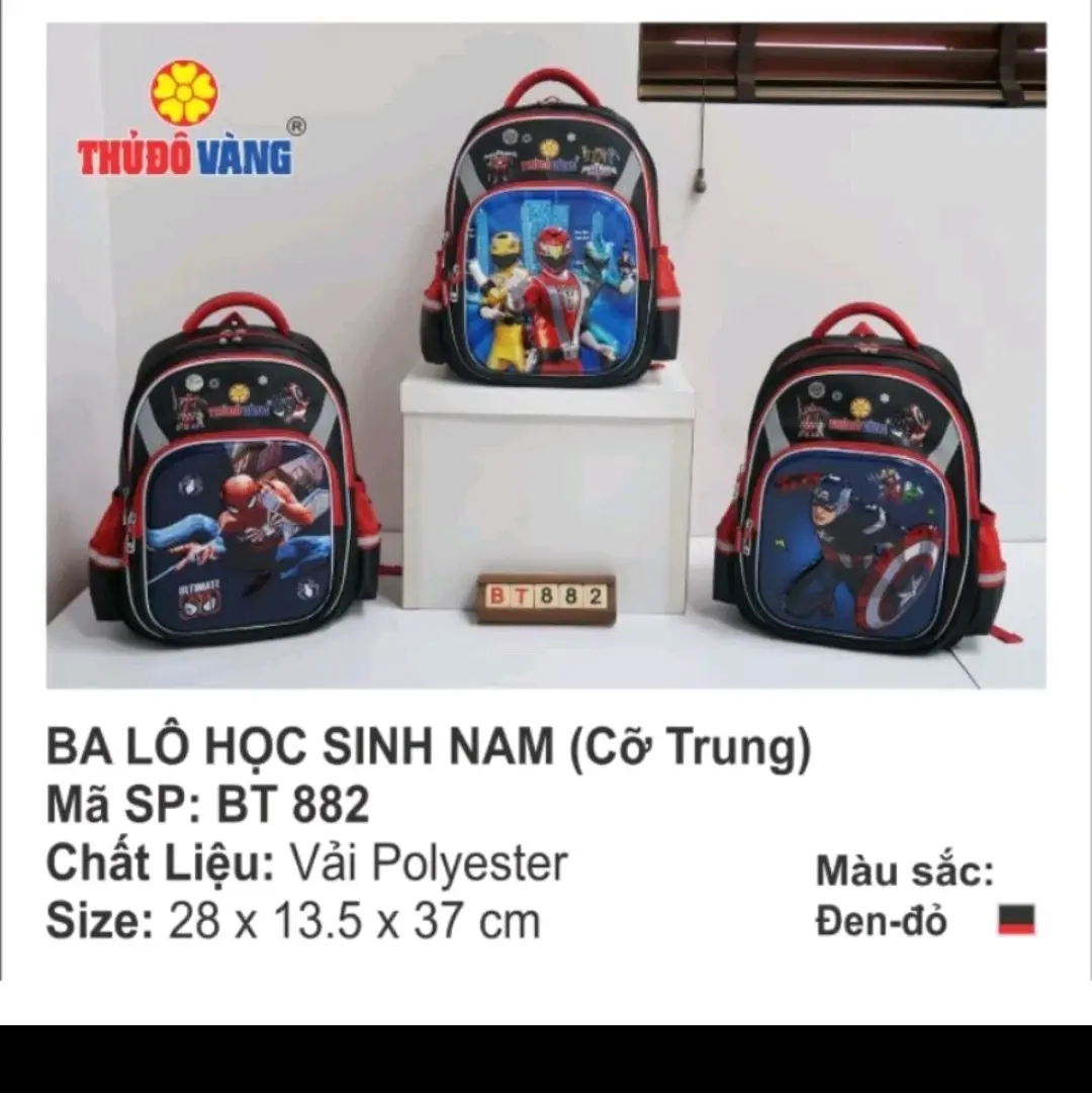 Balo học sinh nam cỡ trung