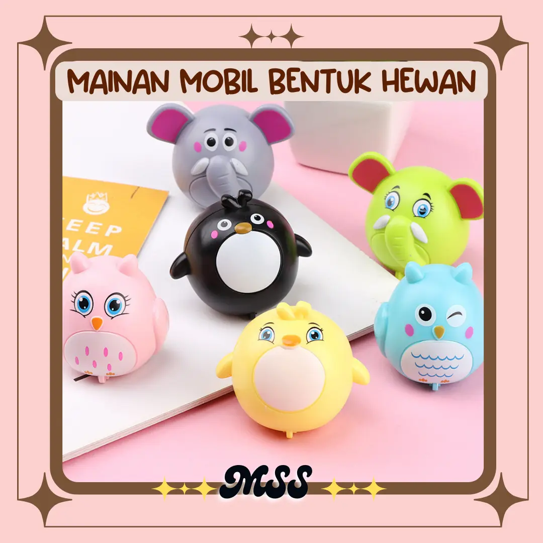 MSS- (COD) Mainan Anak Mobilan Bentuk Binatang Mainan Lucu Tarik Mundur Mainan Mobil Karakter Animal Murah Dewasa Games