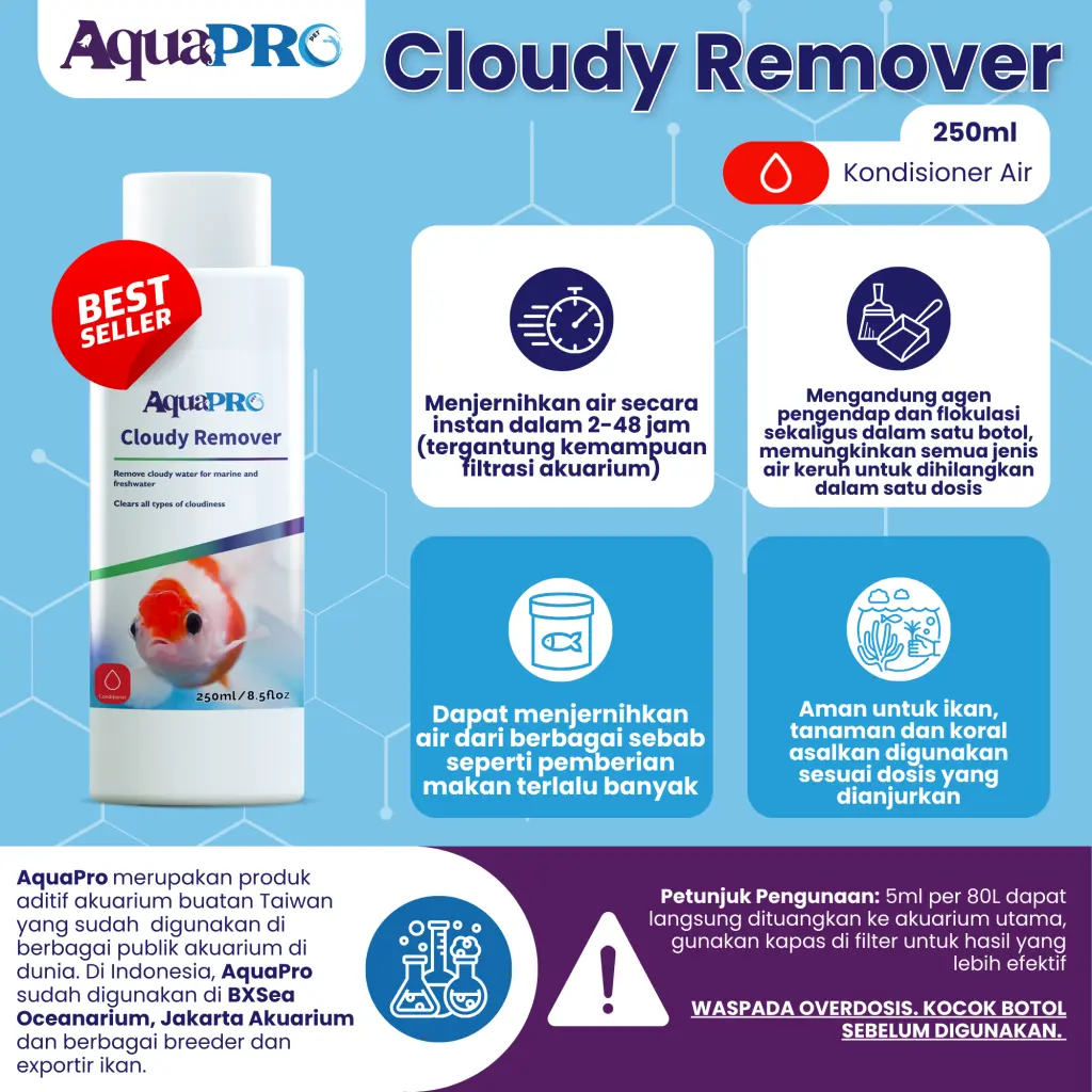 AquaPro Cloudy Remover 250ml/8.5floz