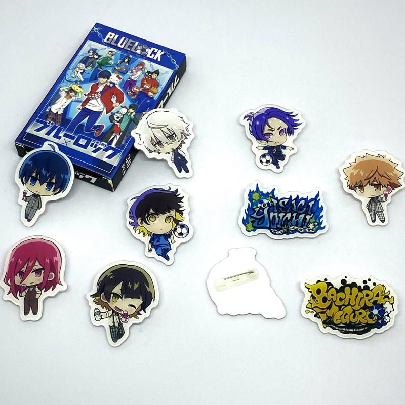 Huy Hiệu Blue Lock Ghim Nhựa Tiền đạo số 1 Anime Manga Cá Tính - Trâm Cài Balo Pin Cài đồ 1k Rin Isagi Yukimiya Sae Nagi Caro Nữ Women Móc Khoá