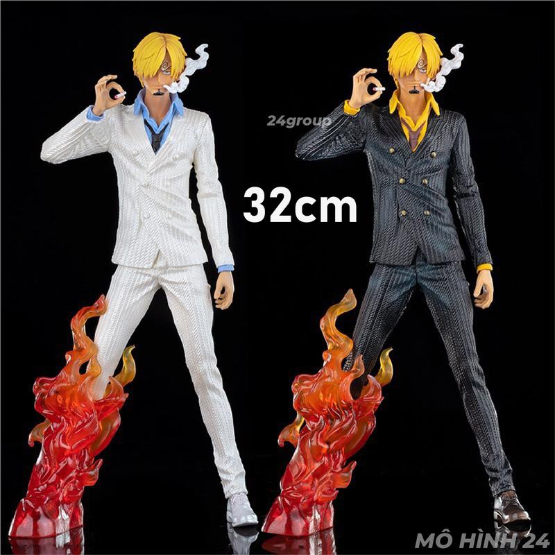 [32CM] Mô hình đồ chơi Vinsmoke Sanji hắc cước BATTLE VER đá lửa Figure haki ONE PIECE ONEPIECE ĐẢO HẢI TẶC VUA HẢI TẶC CAO 32CM áo trắng