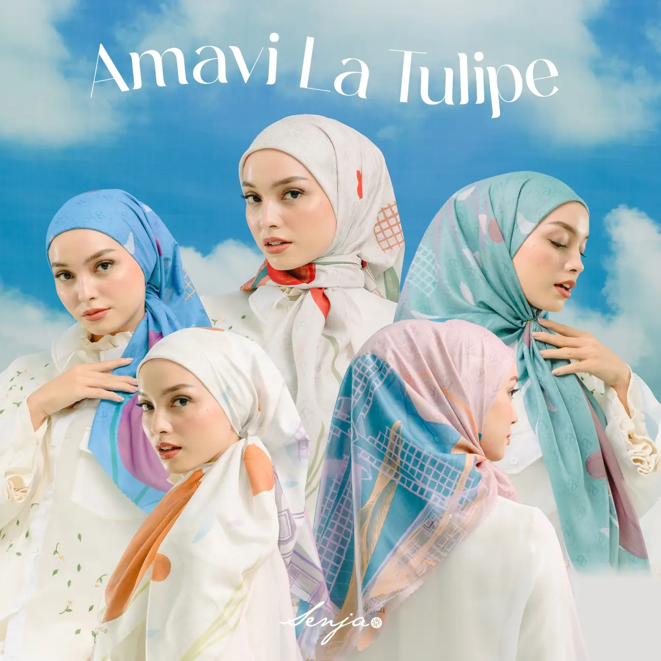 Scarf Amavi La Tulipe / Senjascarf / Hijab Voal Printing Premium