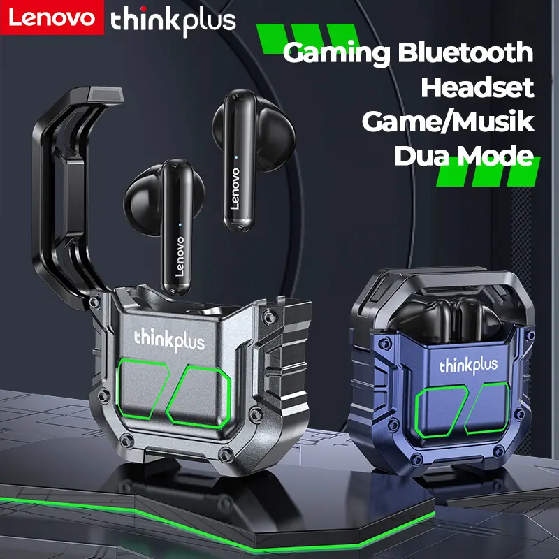 Lenovo XT81 Wireless Gaming Headset Bluetooth 5.3 TWS Earphone Low Latency with Mic Bass Komputer