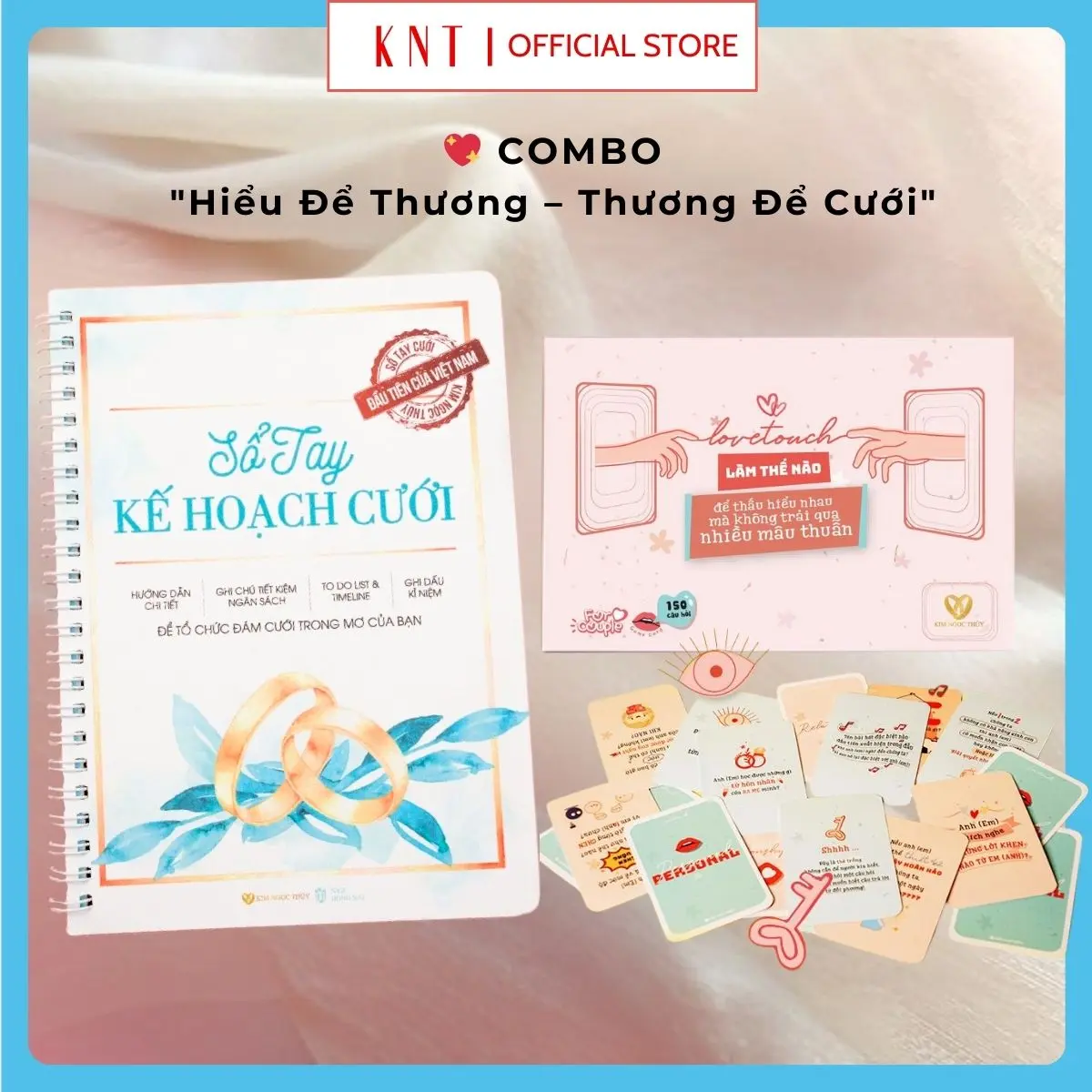 Combo 2 gồm Bộ Game Lovetouch và Sổ tay kế hoạch cưới - Bắt đầu bằng những câu hỏi nhỏ, kết thúc bằng kế hoạch trăm năm. [Kim Ngọc Thủy]