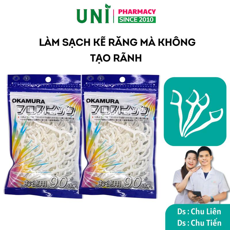  Tăm chỉ nha khoa Okamura 50 90 cây gói 