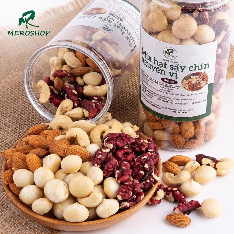 500Gr mix hạt dinh dưỡng nguyên vị sấy chín Mẹ Rô Có hồ sơ công bố, Xuất hóa đơn công ty đầy đủ