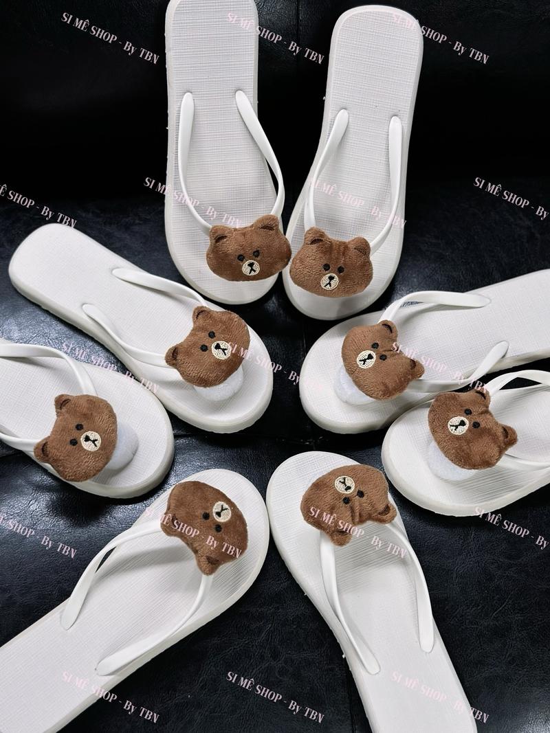 Product Introduction of DÉP KẸP GẤU  CUTE - HÀNG QC - DÉP NỮ - DéP Shoes Women dep hot kieu xỏ vip quai ngang hoa 4