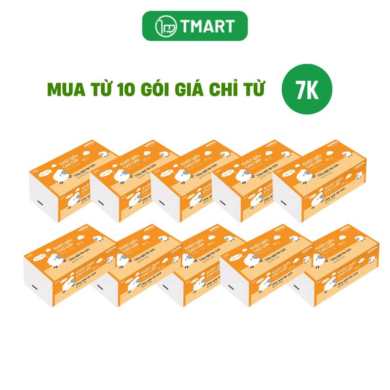 Giấy Rút Đa Năng Comos 300 tờ Công Nghệ Hàn Quốc Nhỏ Tiện Lợi An Toàn 1