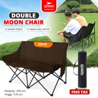 Gambar SPEEDS Kursi Lipat 2 Orang Double Moon Chair Tahan Aus Kursi Dobel Lebar Bersantai Keluarga Camping Outdoor 031-62 - 20 HITAM dari Speedshome Kota Surabaya 1 Tokopedia