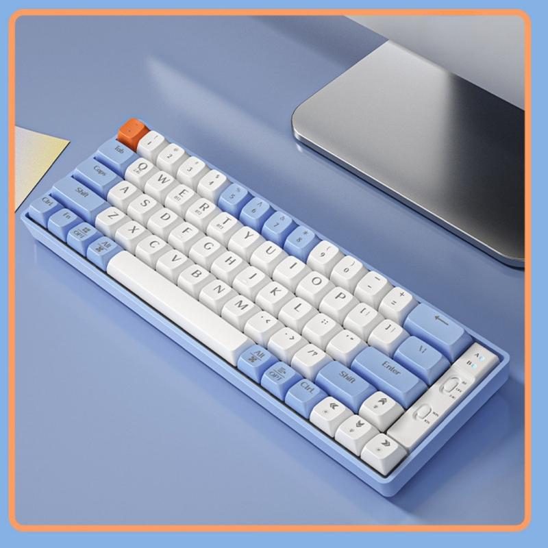 Bàn Phím Cơ Không Dây LANGTU GK65 HOTSWAP Golden Switch - 3 chế độ kết nối - Pin sạc sài 7 ngày