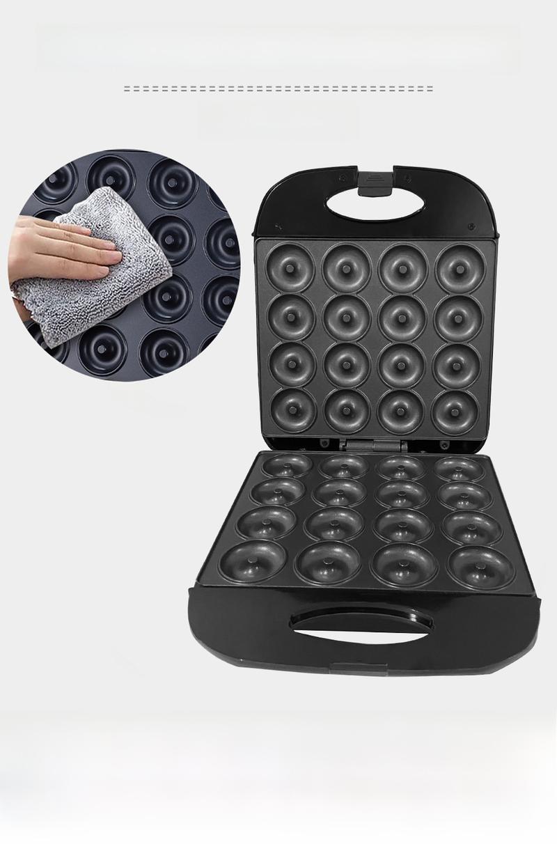 Product Introduction of Donut Machine Light Food Breakfast Machine Sandwich Machine Large 16-Hole Bread Maker Multifunctional Dessert Machine 1400W 4