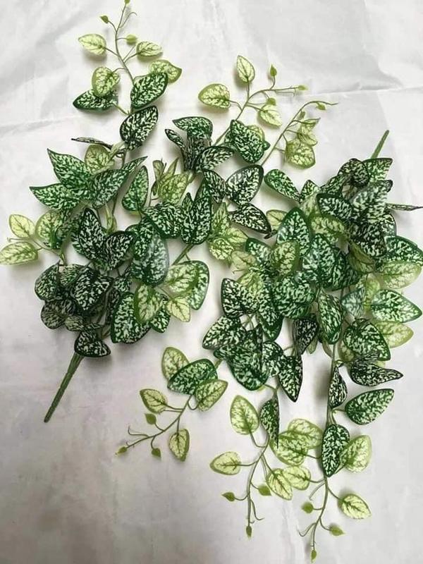 Bụi rủ lá leo 3 nhánh decor- Lá giả trang trí 2
