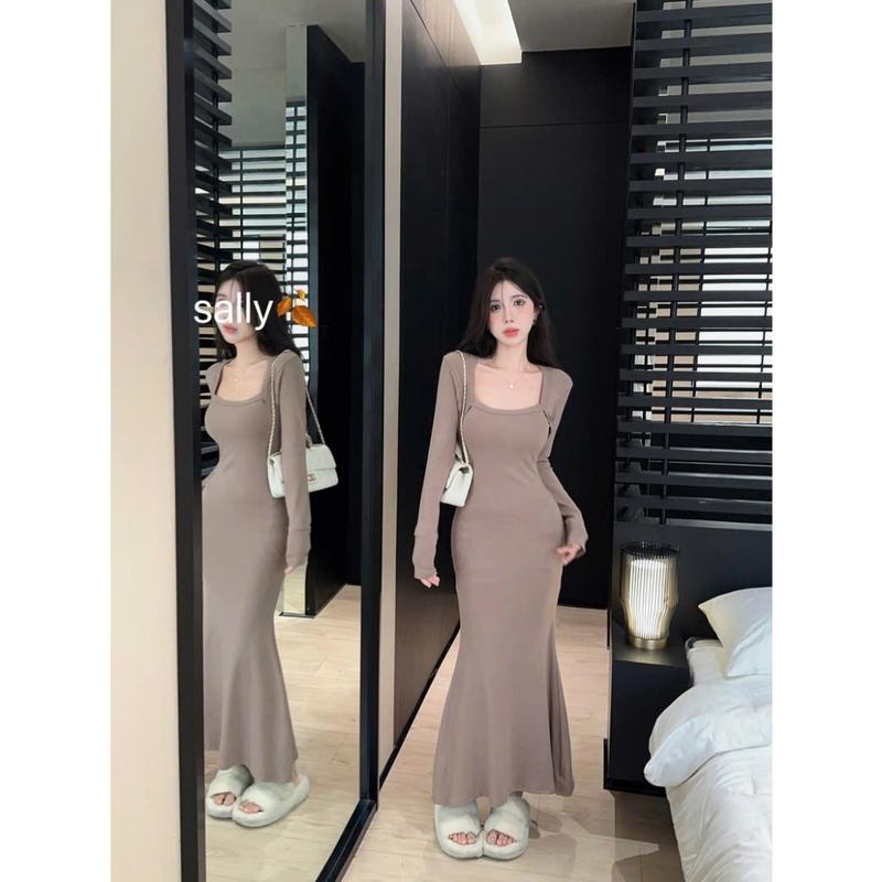 Đầm Body Nữ Tay Dài, Cổ Vuông Gợi Cảm, Phù Hợp Dự Tiệc TTGB0532 8