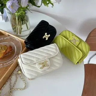 FT46 Tas Selempang Kulit Wanita Dompet Hp Cewek Rantai Luxury Mini Bag  18 x 11 x 5.5 cm Slingbag