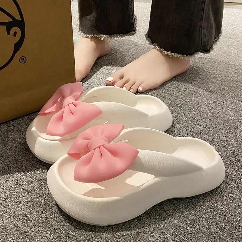 Dép Xỏ Ngón Đế Dày, Trang Phục Mùa Hè Cho Nữ, Cổ Tích Và Dễ Phối Đồ Có Nơ, Dép Tăng Chiều Cao Dopamine, Internet Hot Năm 2024