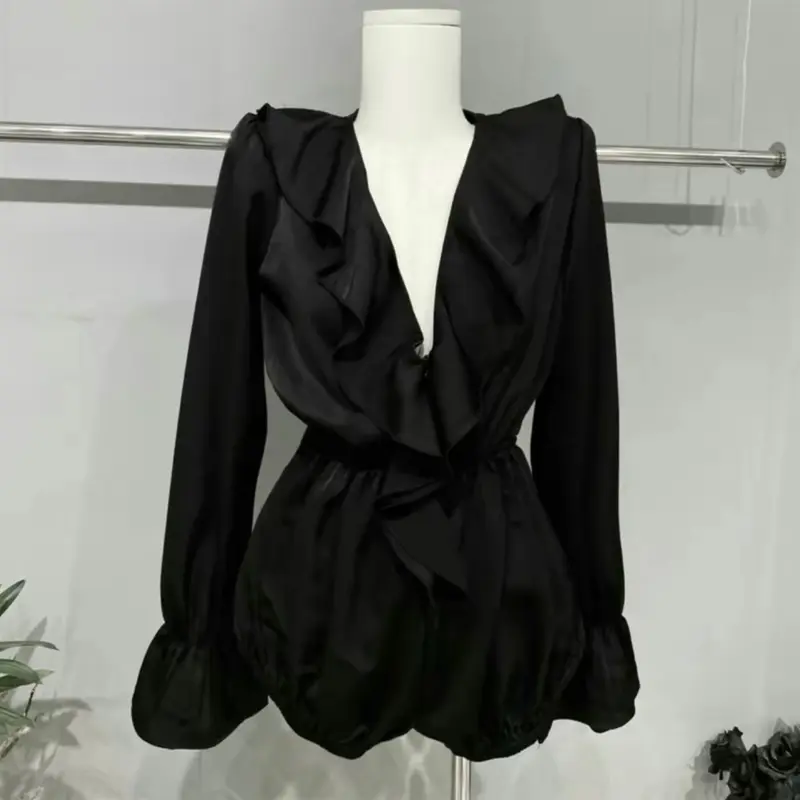 Jumsuit Lụa Viền Bèo Tay Loe Tiểu Thư Nữ Women 2