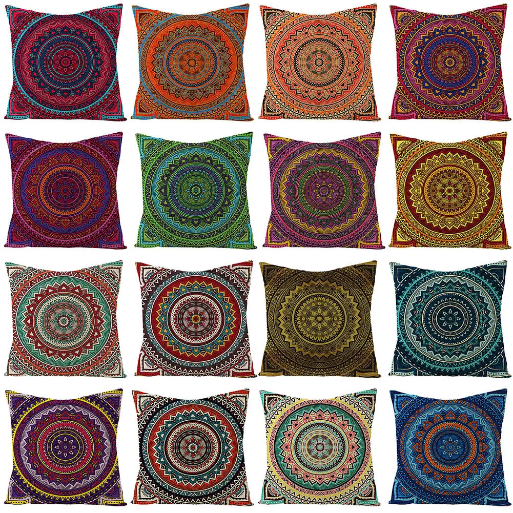 [HA] Bohemian Mandala Linen Throw Pillow Case Cushion Cover Home Bed Sofa Car Decor