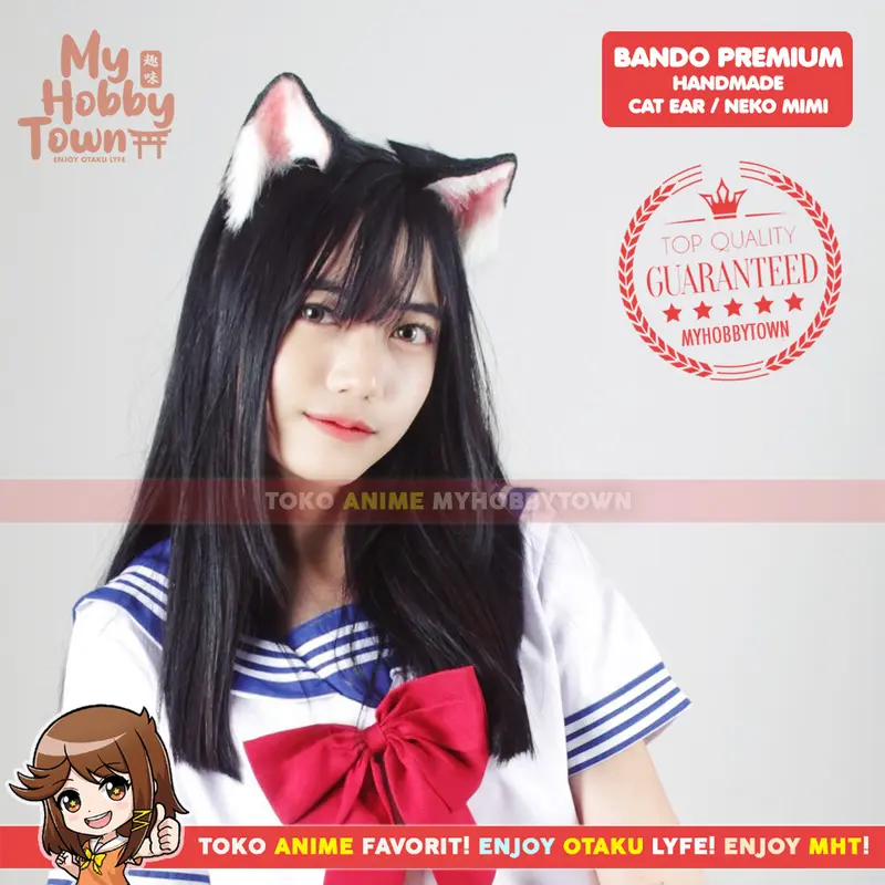 Bando Kuping Kucing Anjing Rubah Rakun Neko Mimi Fox Dog Raccoon Hairband Premium Furry Cosplay Raphtalia 0