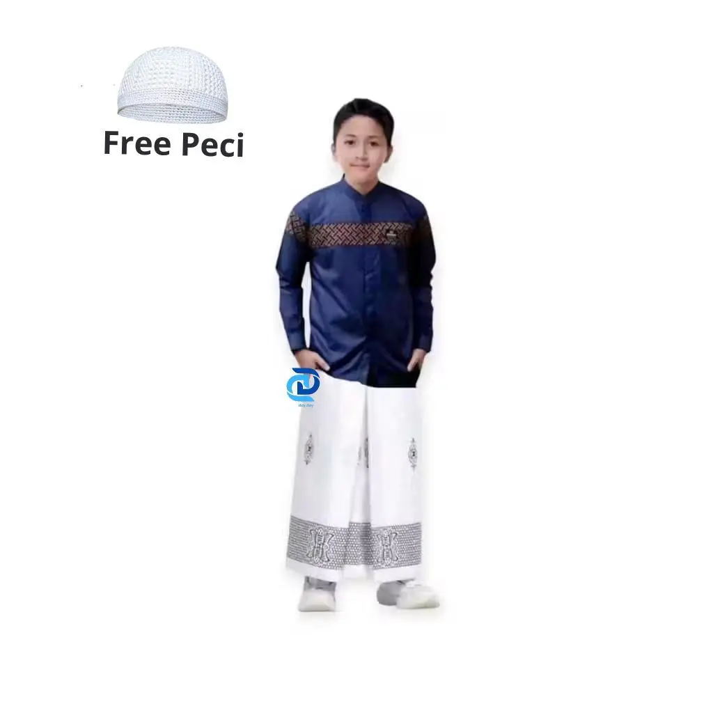 Koko Navy Sarung putih