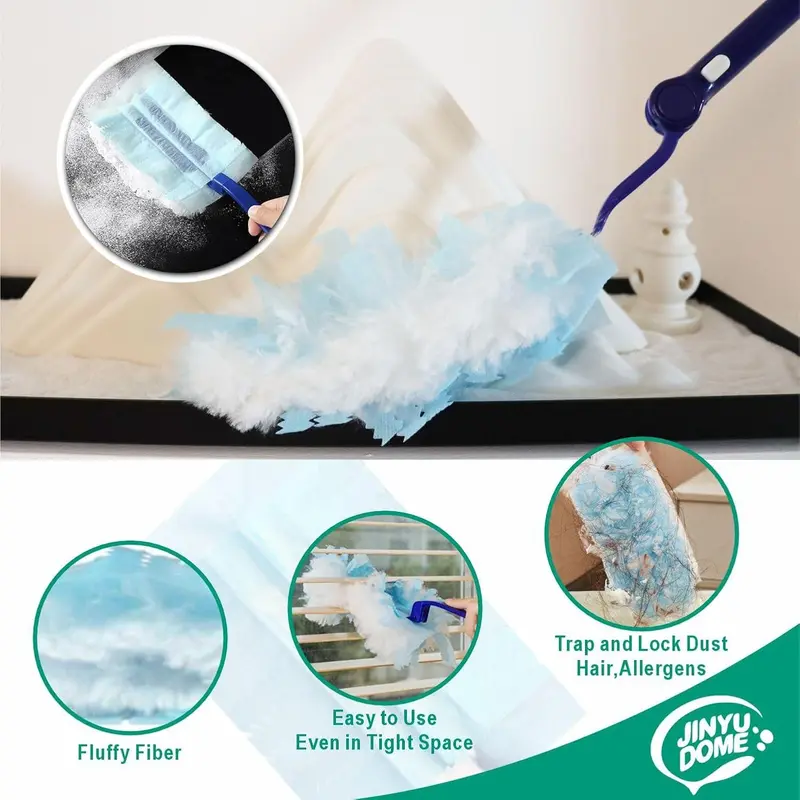 Fluffy Duster Refills,Flash Duster Refills,Flash Dust Magnet,Refill Duster for Cleaning,Pack of 20. 3
