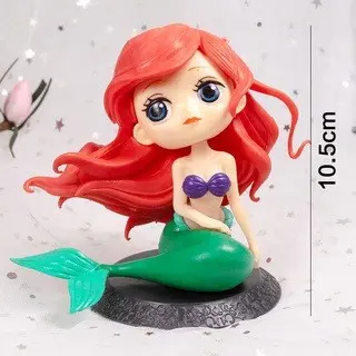Princess Pajangan Kue Mainan Pajangan Hiasan Toppers Dekorasi Pesta Anak Princess Belle Mermaid Elsa Frozen Snow White 3